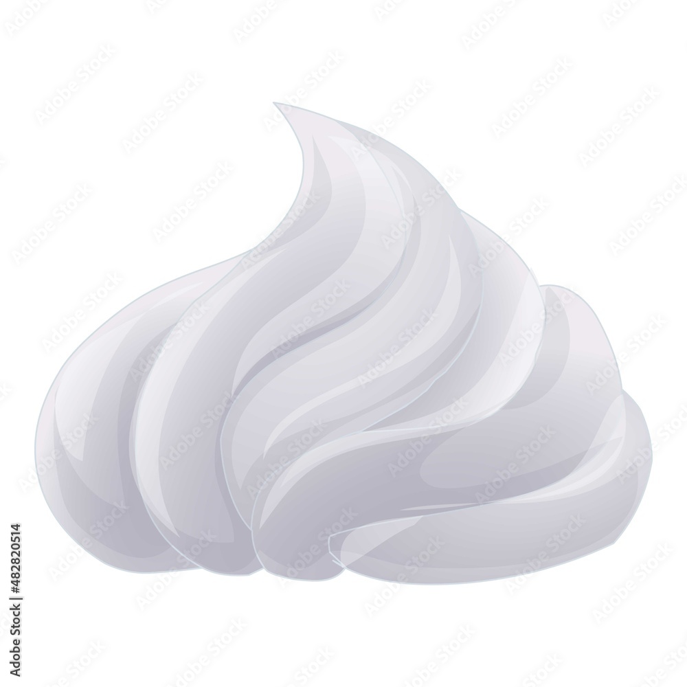 Whip meringue icon cartoon vector. Cream cake Whip meringue icon cartoon vector. Cream cake
