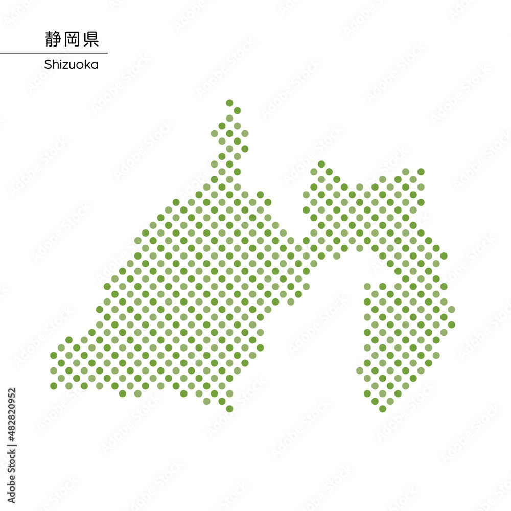 静岡県のデザイン地図　ドット
