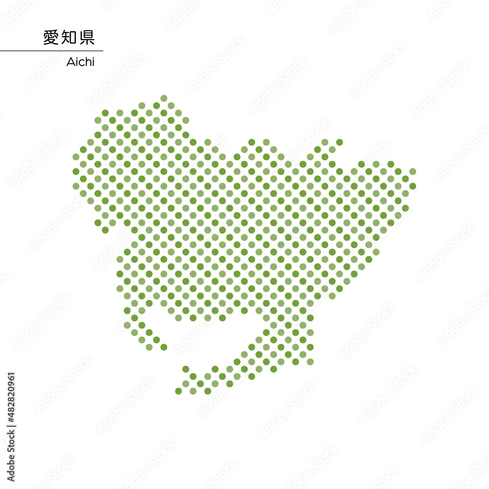 愛知県のデザイン地図　ドット