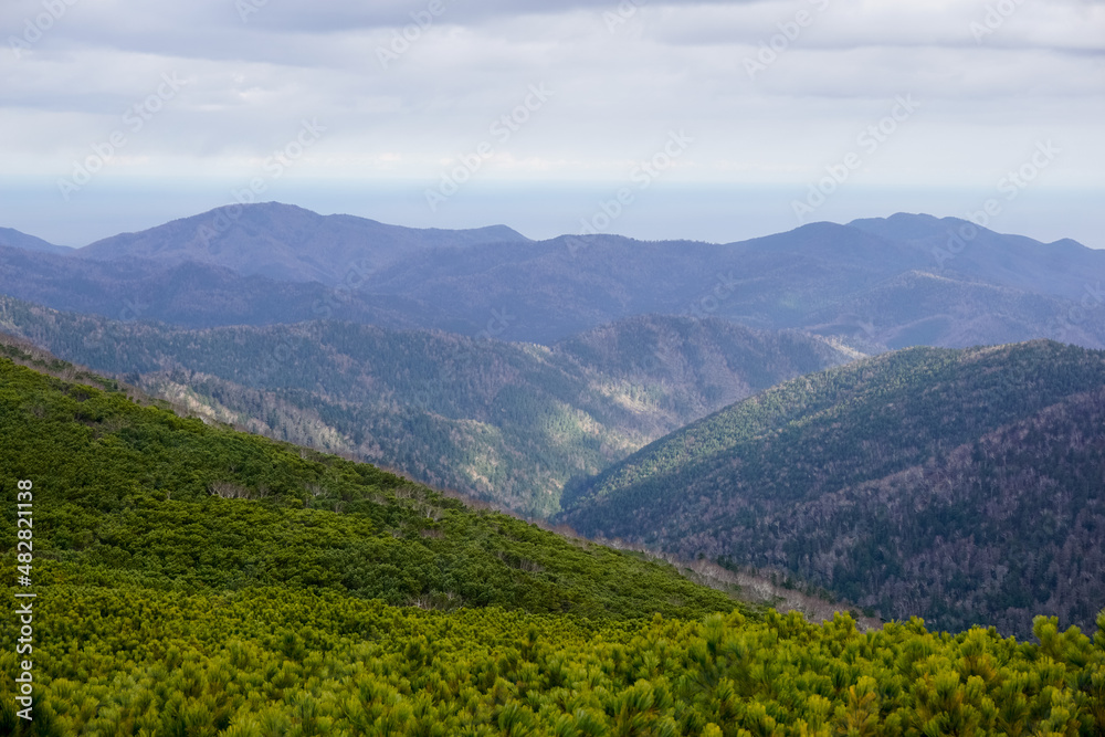Fototapeta premium Beautiful autumn landscape from Chekhov Peak