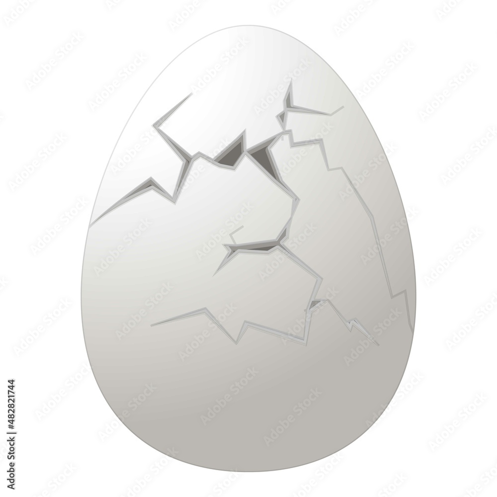 Cracked egg icon cartoon vector. Broken eggshell Cracked egg icon cartoon vector. Broken eggshell