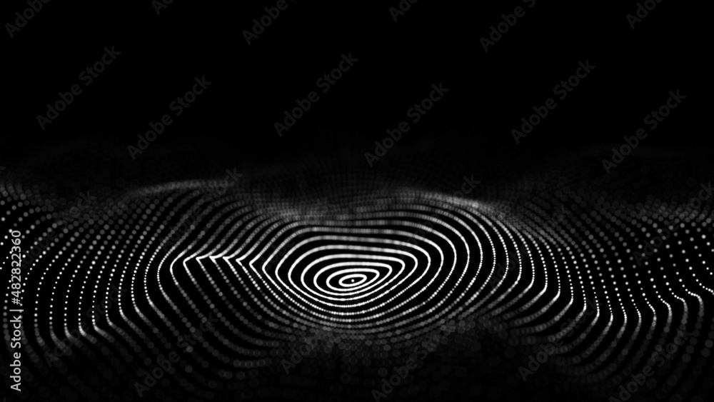 3D digital circular dynamic wave. Technology wave. Seamless flow digital structure. Cyber technology background. 3D rendering. 3D digital circular dynamic wave. Technology wave. Seamless flow digital structure. Cyber technology background. 3D rendering.