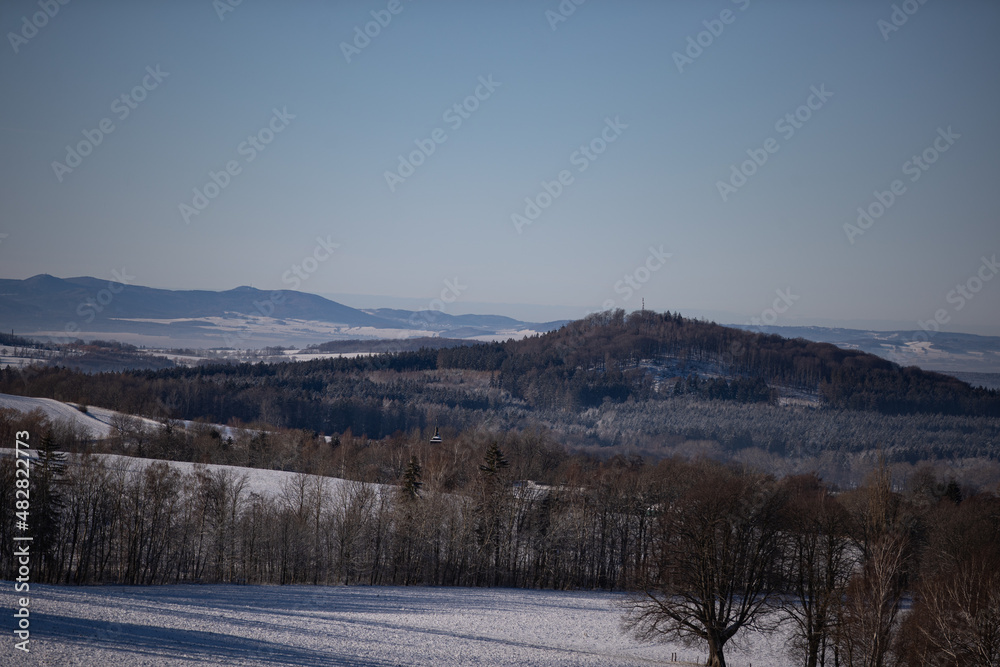 mountains landscape view in winter with snow mountains landscape view in winter with snow