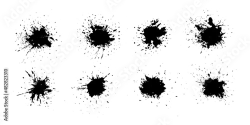 Splashes of Paint template on a white background vector
