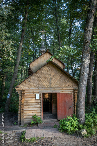 old wooden house in forest