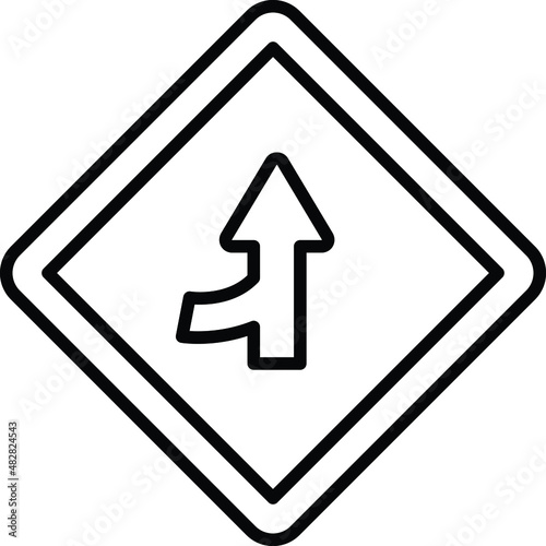 Merging Road Icon Style