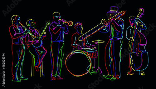 Jazz band vector illustration