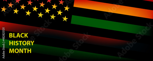 Black history month social media post. African American History or Black History Month. Celebrated annually in February in the USA and Canada. Web banner. EPS10 vector.