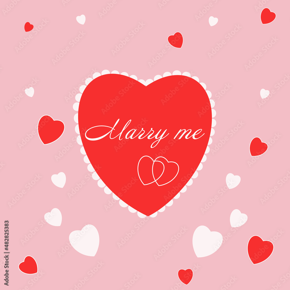 Marry me Card with heart