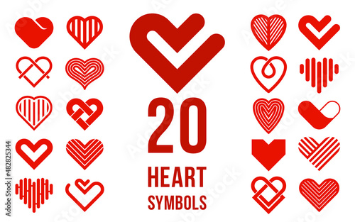 Hearts geometric linear log...
