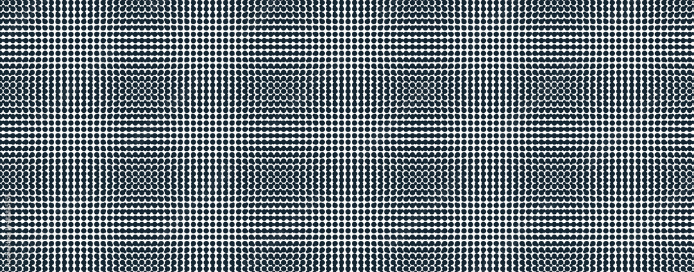 Abstract vector background made with dots Moire, dotted op art effect surreal texture, sound and music waves theme, black and white grid abstraction. Abstract vector background made with dots Moire, dotted op art effect surreal texture, sound and music waves theme, black and white grid abstraction.