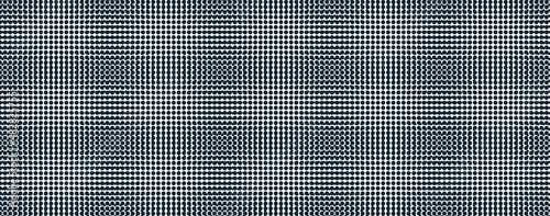 Abstract vector background made with dots Moire, dotted op art effect surreal texture, sound and music waves theme, black and white grid abstraction.
