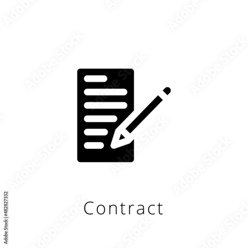 Contract icon in vector. Logotype