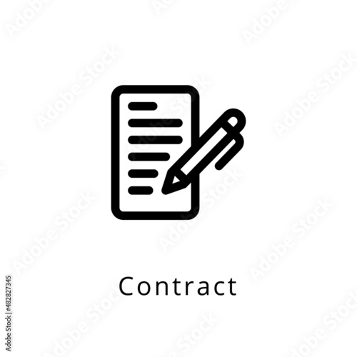 Contract icon in vector. Logotype