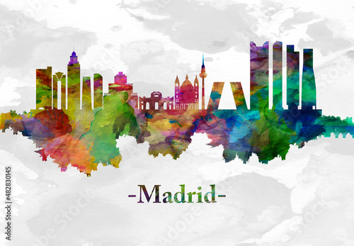 Madrid Spain skyline