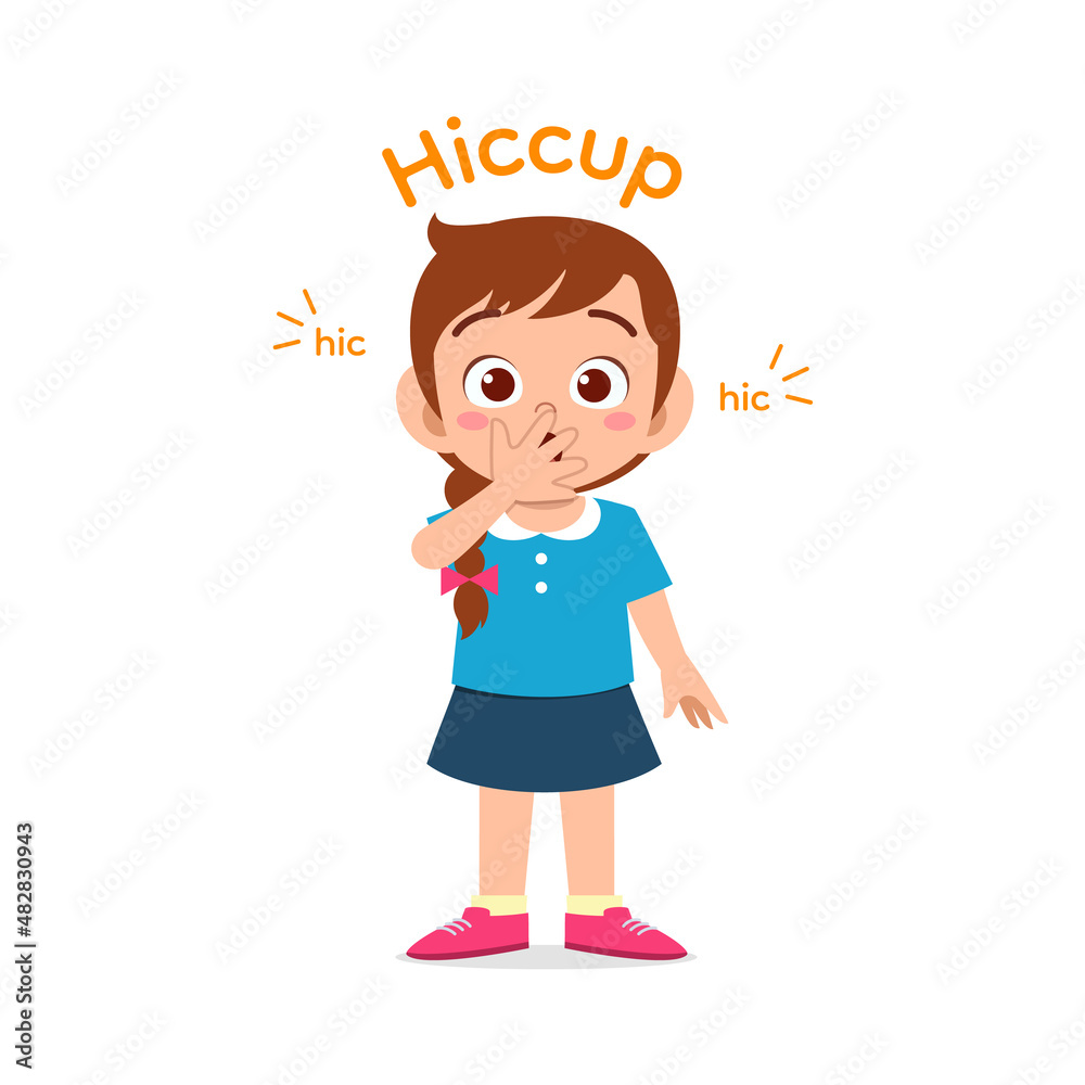 cute little girl standing and get hiccup cute little girl standing and get hiccup