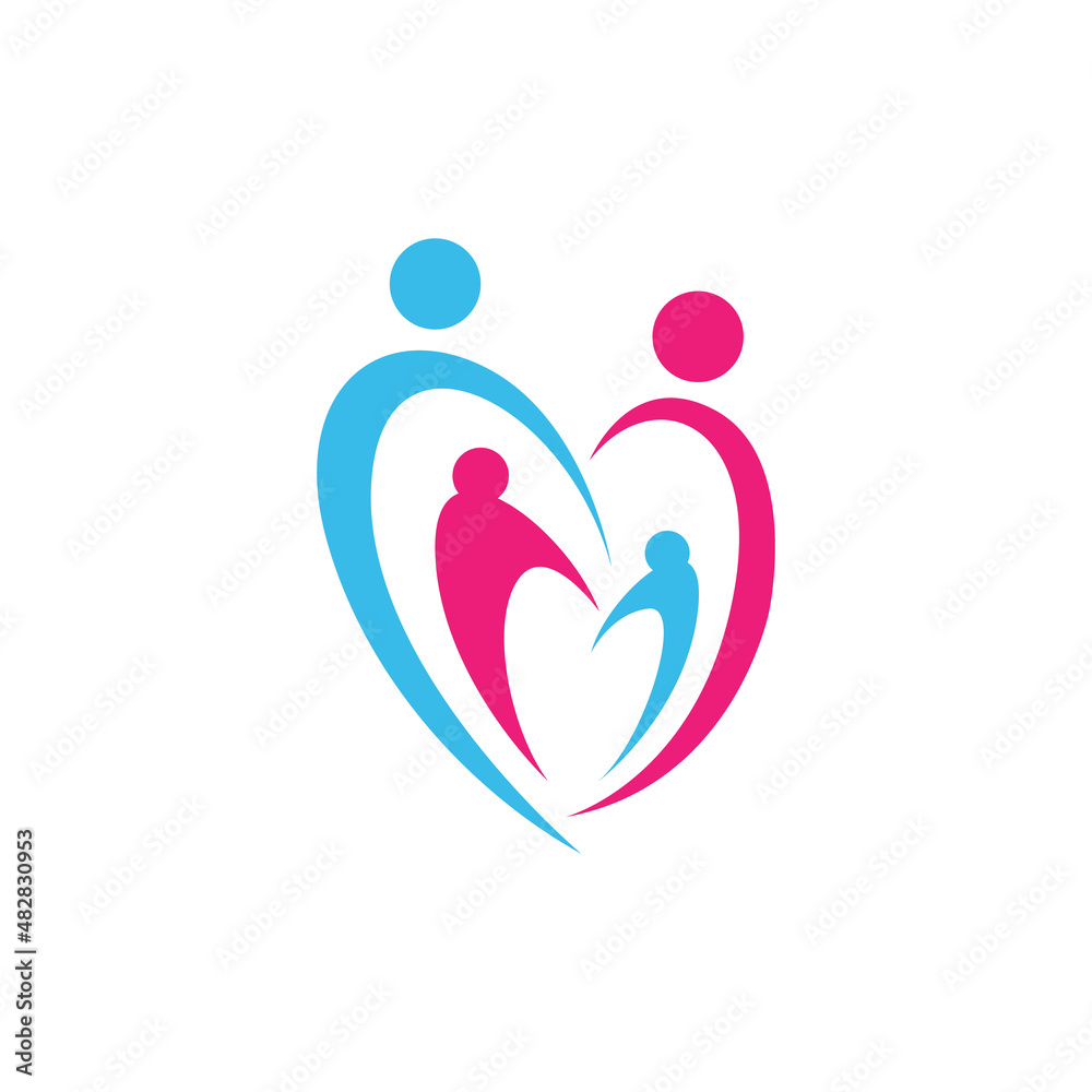 Hearth family care logo vector