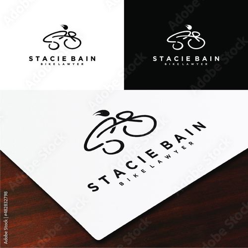the letter S and B logo form a bicycle