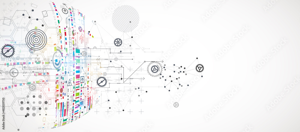 Abstract technology sphere background. Global network consept.