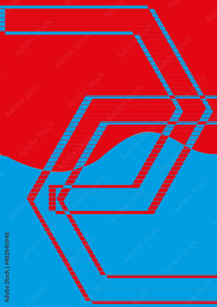 Layout Überlagerung rot blau Layout Überlagerung rot blau
