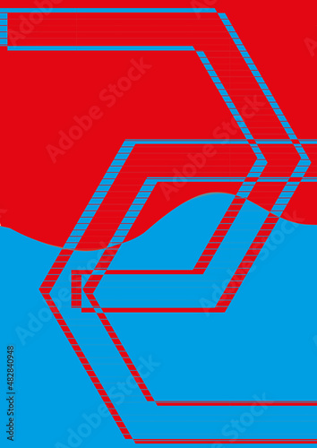 Layout Überlagerung rot blau