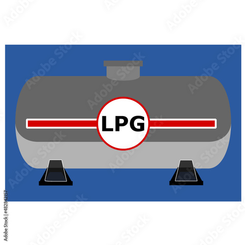 large liquefied petroleum gas storage tank, vector illustration
