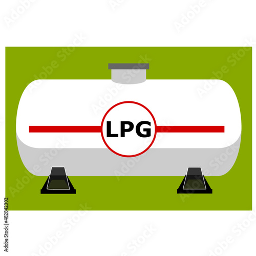 large liquefied petroleum gas storage tank, vector illustration
