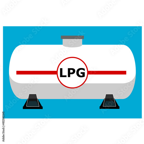 large liquefied petroleum gas storage tank, vector illustration