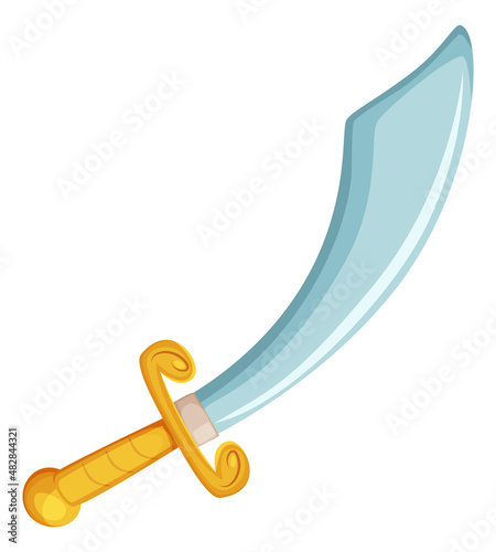 Sword icon. Kid toy blade for game fight