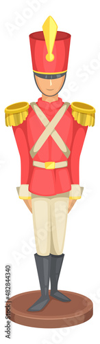 Toy soldier. War game figure. Retro military doll