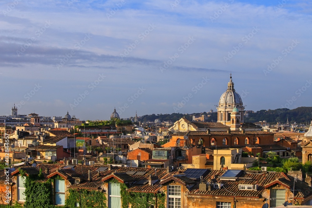 The view of Rome in morning.