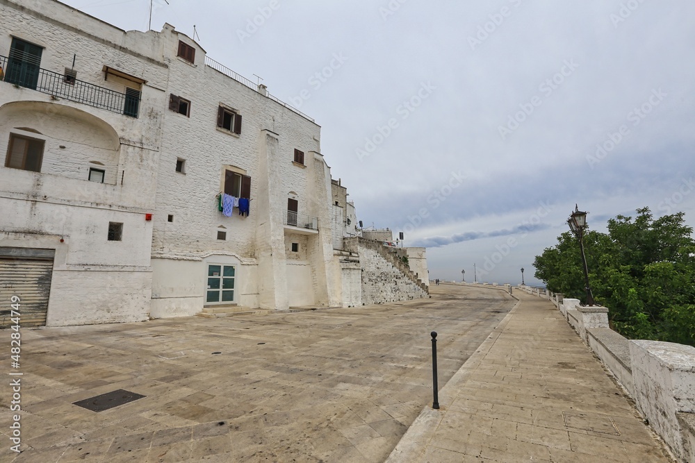 The white building in Ostuni, Italy.