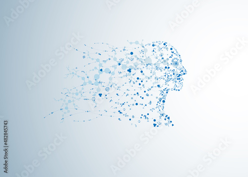 molecule body concept of the human DNA chemistry science used as a medical illustration vector
