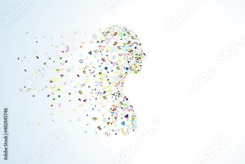 molecule body concept of the human DNA chemistry science used as a medical illustration vector