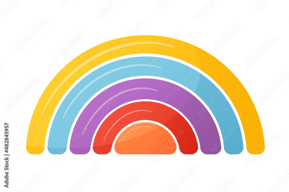 rainbow wooden toy. cartoon vector rainbow wooden toy. cartoon vector