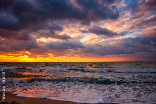 Sunrise over the sea. Long exposure © EdVal