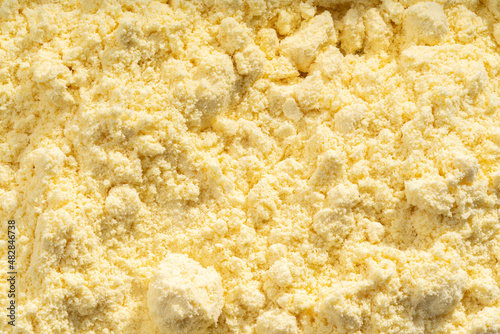 Detailed and large close up shot of lupin flour.