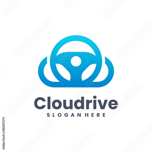 Cloud drive technology logo vector