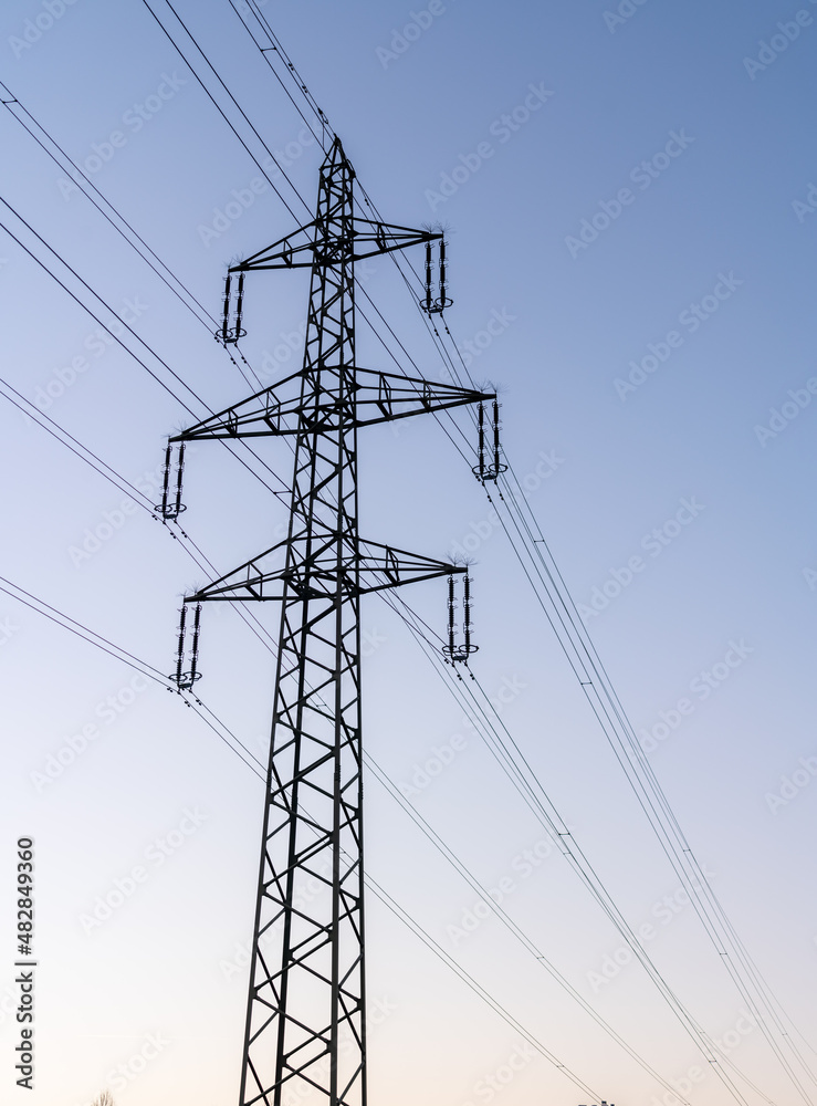 Electricity Switzerland. electricity pylon in Stettbach, Zürich, Schweiz Electricity Switzerland. electricity pylon in Stettbach, Zürich, Schweiz