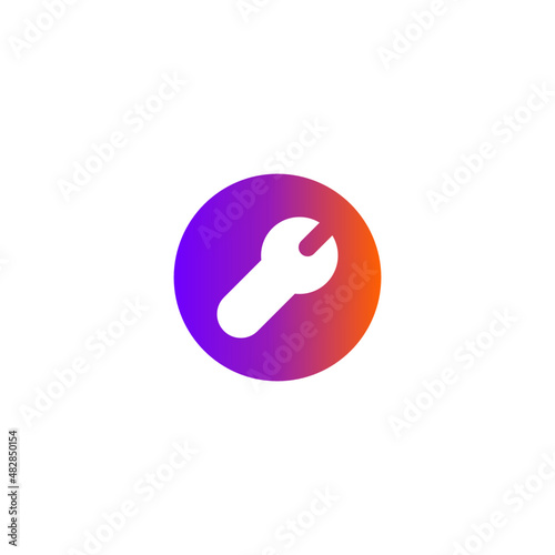 Wrench Icon. Vector illustration for graphic design, Web, UI, app.