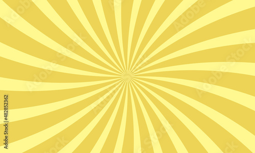 Simple yellow comic background wit curve. Pop art style.