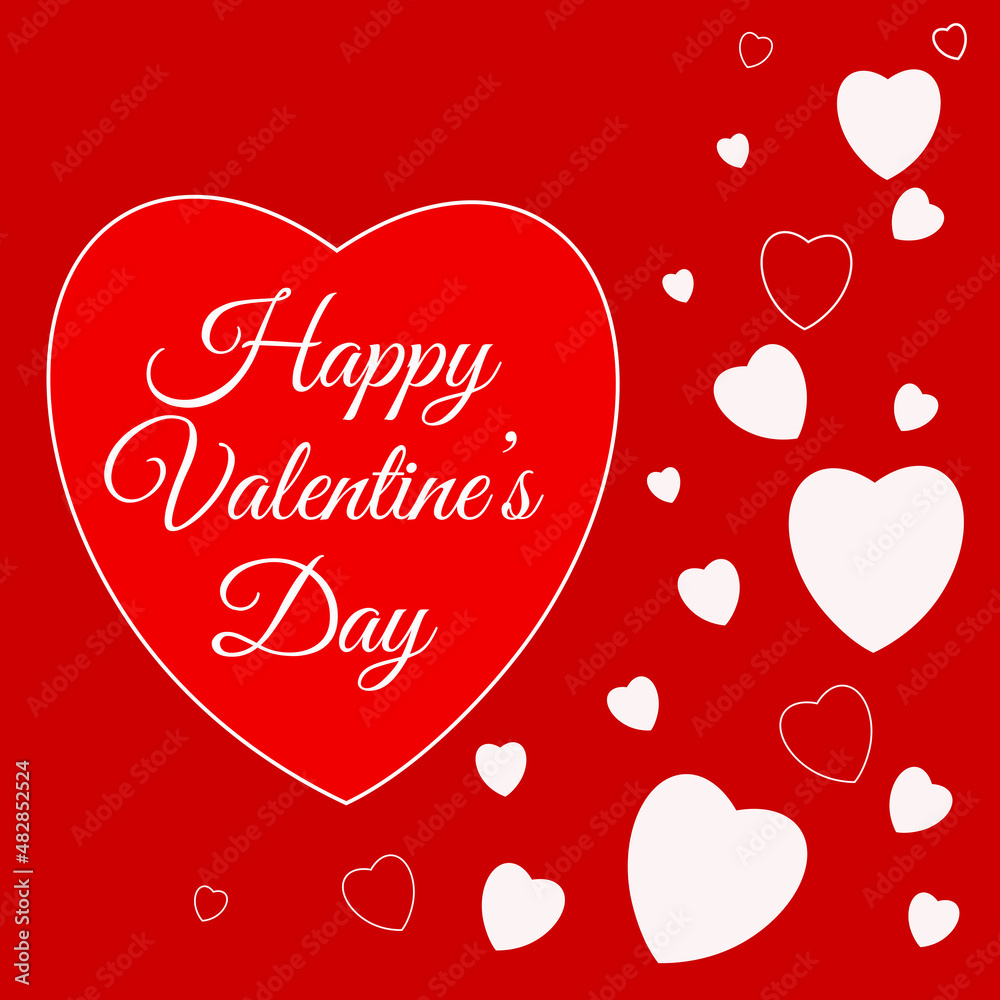 Happy Valentine's Day  red heart