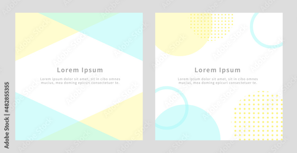 Simple modern geometry background. Circle and dots in bright color. 