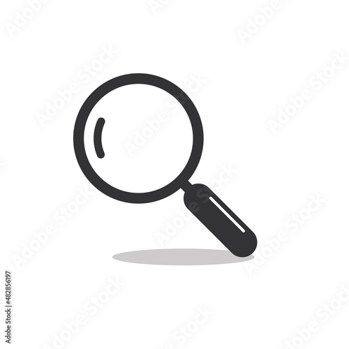 Magnify icon flat design vector illustration.