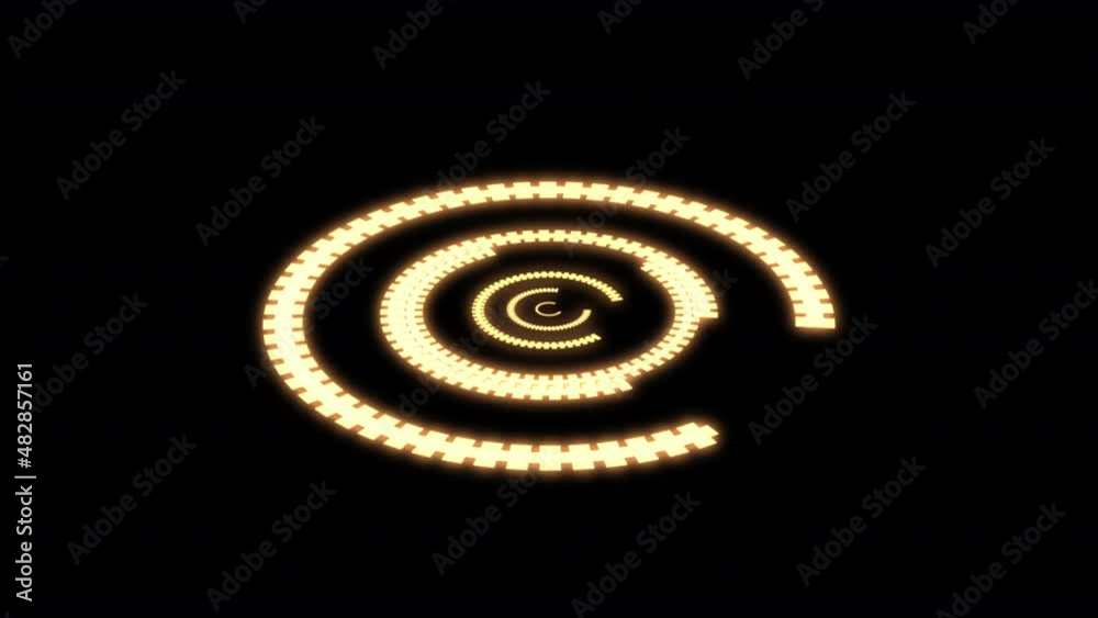 3D Arc Offset C Ripple Yellow X60 Degrees VJ Loop Animation 3D Arc Offset C Ripple Yellow X60 Degrees VJ Loop Animation