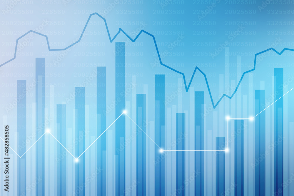 2d rendering Stock market online business concept. business Graph 2d rendering Stock market online business concept. business Graph