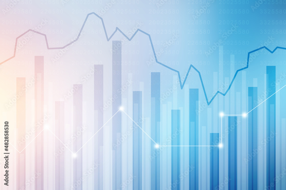 2d rendering Stock market online business concept. business Graph 2d rendering Stock market online business concept. business Graph