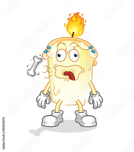 candle burp mascot. cartoon vector