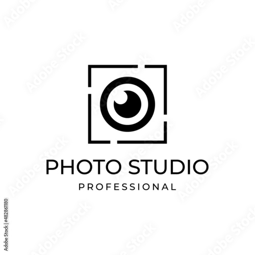 simple photo studio or camera studio logo design