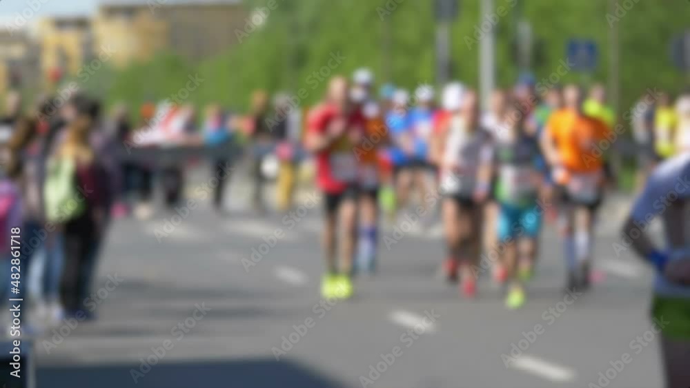 Marathon runners in 4K slow motion 60fps Marathon runners in 4K slow motion 60fps
